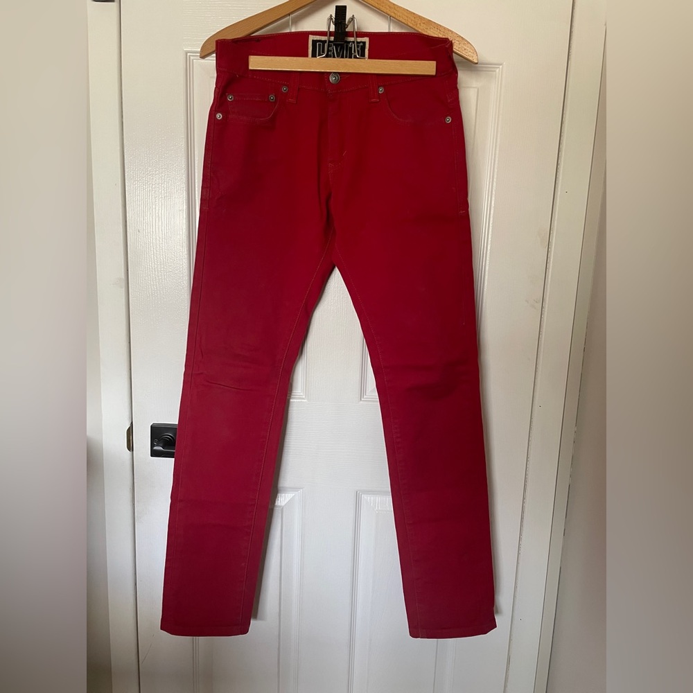 Bright Red Levi’s 511 Jeans 30x32